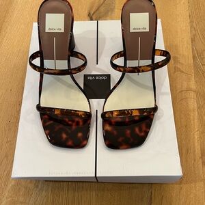 NWT Dolce Vita Tortoise Shell Women's Noles Strappy Round-Heel Sandals Size 8.5